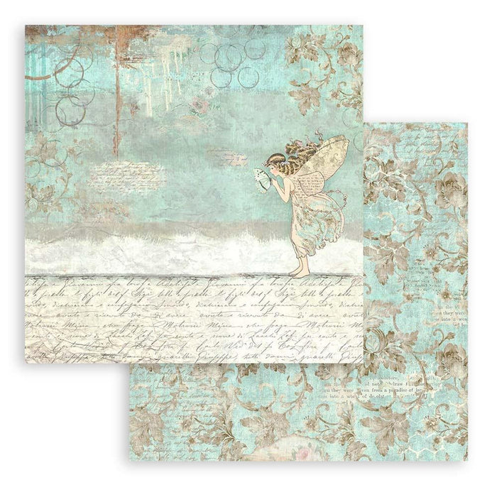 Stamperia - Double-Sided Paper Pad 8"X8" - 10/Pkg - Wonderland, 10 Designs/1 Each.  Available in a variety of designs, each sold separately. Contains ten 8x8 inch sheets of double-sided paper, each with a different design. Acid free. Available at Embellish Away located in Bowmanville Ontario Canada.