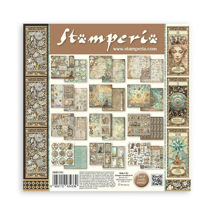 Stamperia - Double-Sided Paper Pad 8"X8" - 10/Pkg - Fortune. The perfect start to cards, scrapbooks, cards and more! This package contains ten 8x8 inch double-sided sheets with a different design on each side. Imported. Available at Embellish Away located in Bowmanville Ontario Canada.