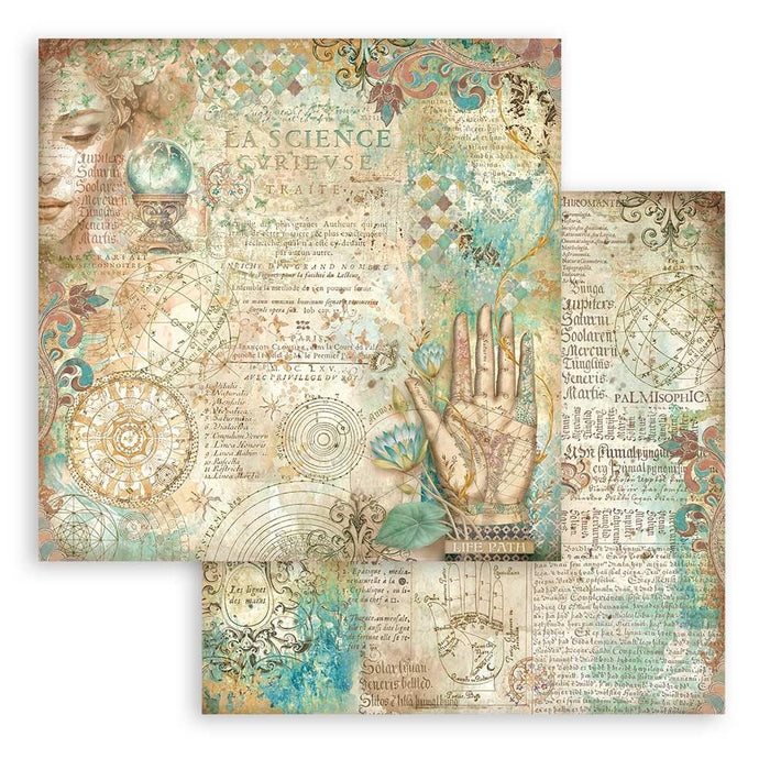 Stamperia - Double-Sided Paper Pad 8"X8" - 10/Pkg - Fortune. The perfect start to cards, scrapbooks, cards and more! This package contains ten 8x8 inch double-sided sheets with a different design on each side. Imported. Available at Embellish Away located in Bowmanville Ontario Canada.