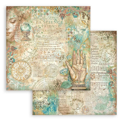 Stamperia - Double-Sided Paper Pad 8"X8" - 10/Pkg - Fortune. The perfect start to cards, scrapbooks, cards and more! This package contains ten 8x8 inch double-sided sheets with a different design on each side. Imported. Available at Embellish Away located in Bowmanville Ontario Canada.