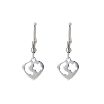 Starry Night Heart Earrings
