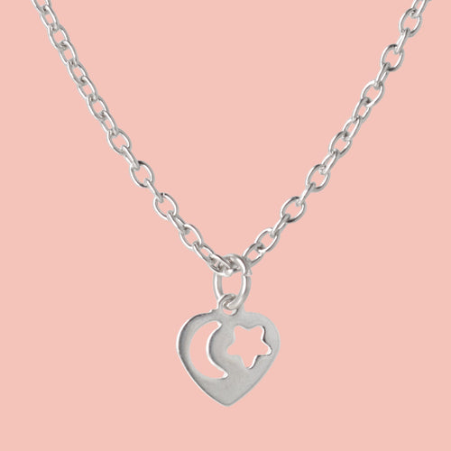 Starry Night Heart Necklace