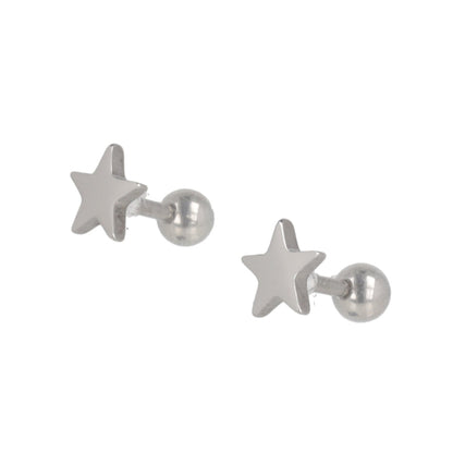 Star Screw On Stud Earrings