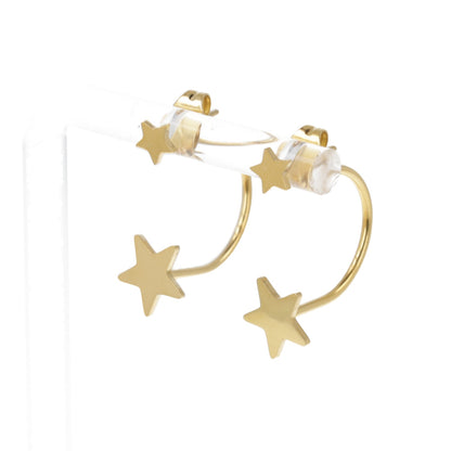 Star Ear Jacket Earrings (Gold Plated)