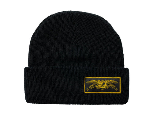 Stock Eagle Label Cuff Beanie - Black