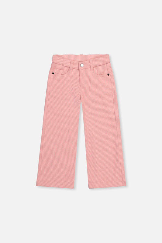 Stretch Corduroy Wide Leg Pants Pink-0