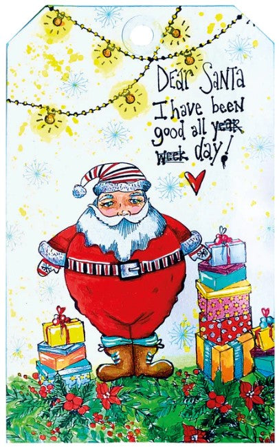 Studio Light - ABM Clear Stamp - Christmas Dear Santa - Essentials - 148x210x1mm - 1 PC - nr.84. This clear stamp set features Santa Claus, presents, a snowflake and garland. 6 stamps. Size: 5.8x8.3 in. Available at Embellish Away located in Bowmanville Ontario Canada. tag example by brand ambassador.
