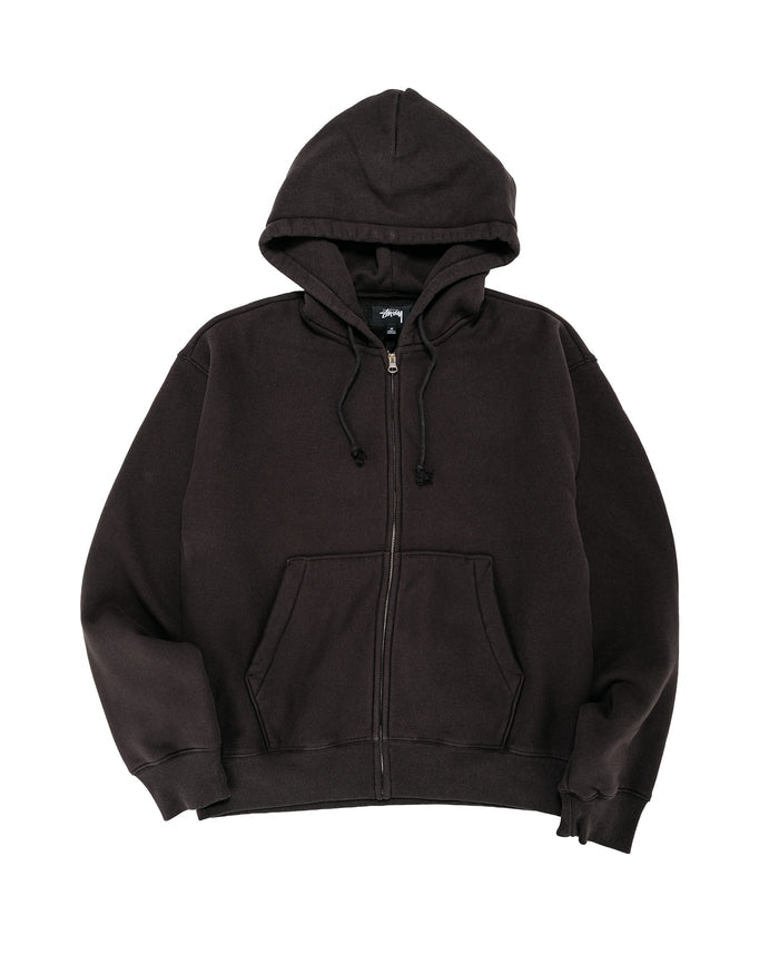 lost & found Stussy Stüssy Cursive Applique Zip Hoodie Black