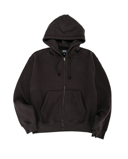 lost & found Stussy Stüssy Cursive Applique Zip Hoodie Black