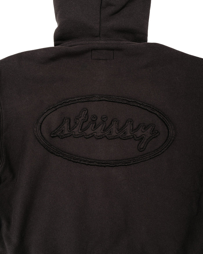 lost & found Stussy Stüssy Cursive Applique Zip Hoodie Black