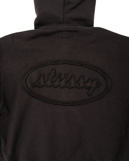lost & found Stussy Stüssy Cursive Applique Zip Hoodie Black