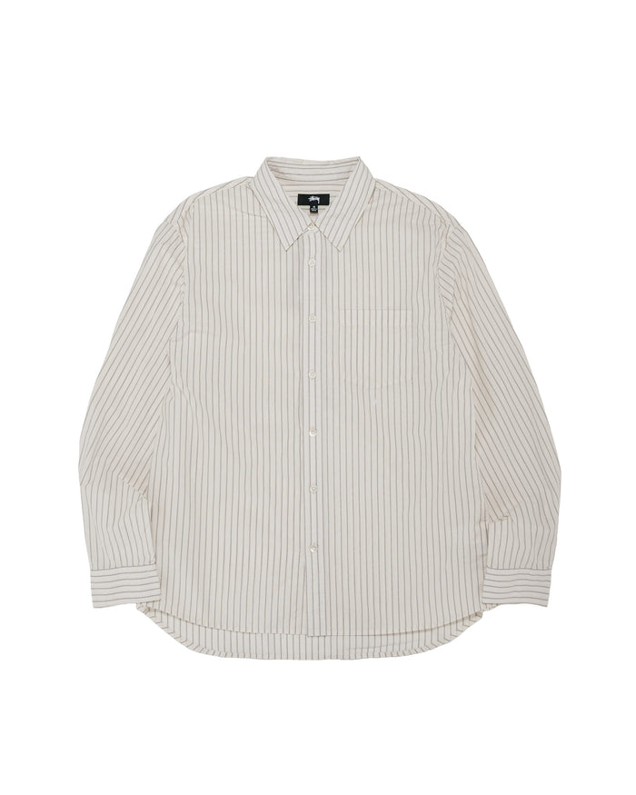 Stüssy Standard LS Shirt Natural Stripe
