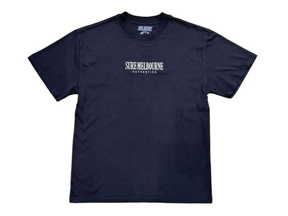 Sure - Authentics Embroidered Heavyweight T-Shirt - Faded Black / White
