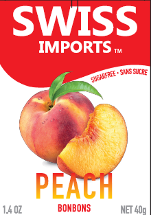 Swiss Imports Sugar Free Peach Bonbons 40g