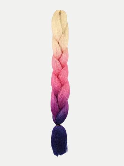 Synthetic DIY Jumbo Festival Hair Braid | Blonde/Pink/Purple Ombre-Image 3