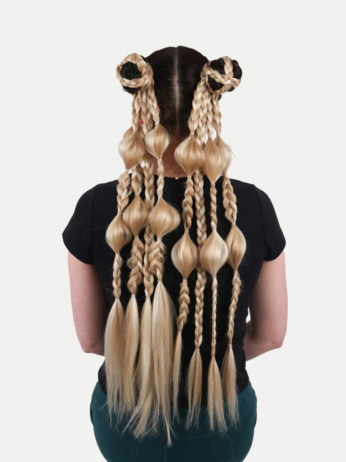 Synthetic Pre-Braided Festival Hair | Blonde-Image 1