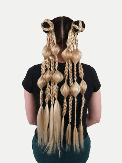 Synthetic Pre-Braided Festival Hair | Blonde-Image 1