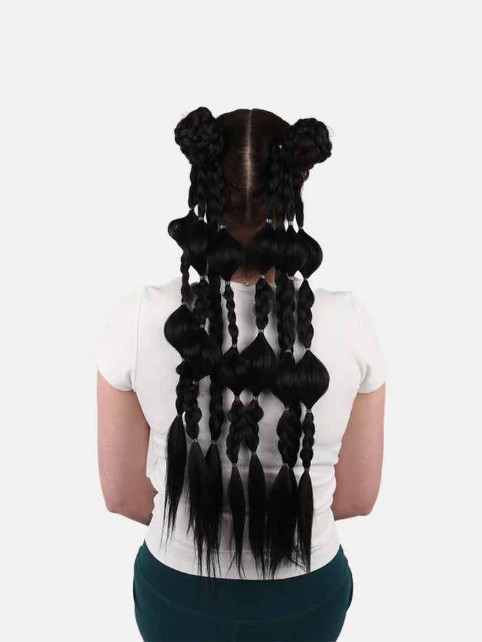 Synthetic Pre-Braided Festival Hair | Black-Image 1