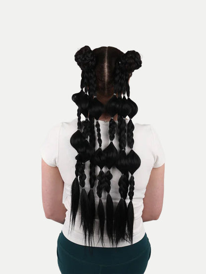 Synthetic Pre-Braided Festival Hair | Black-Image 1