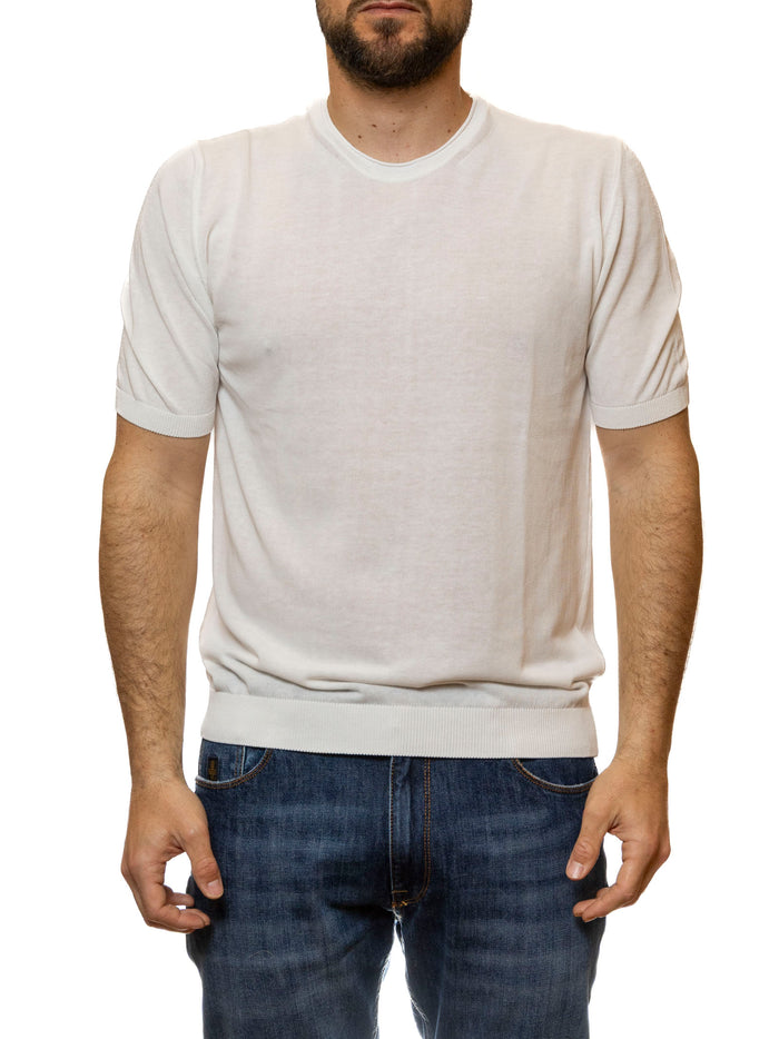 QB24 t-shirt cotone bianca 0126127 COTONE-WHITE
