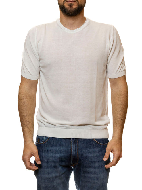 QB24 t-shirt cotone bianca 0126127 COTONE-WHITE