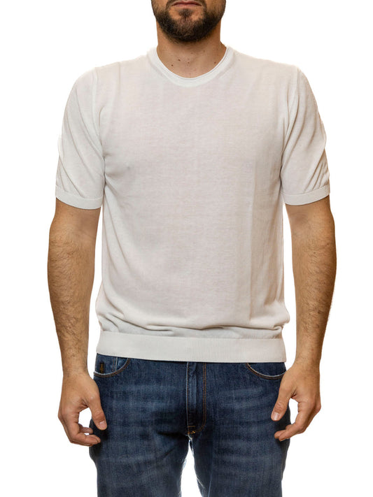 QB24 t-shirt cotone bianca 0126127 COTONE-WHITE