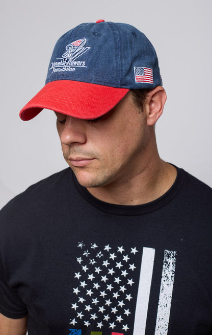 T2T Twill Hat – Pigment Dyed (Red/Blue)