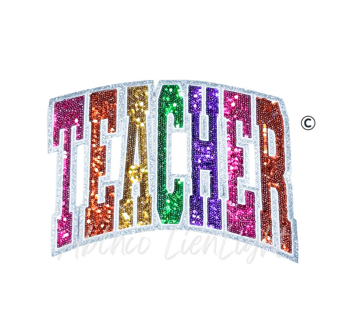 Teacher Sequins Teach Patch - Large