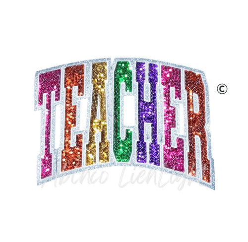 Teacher Sequins Teach Patch - Large
