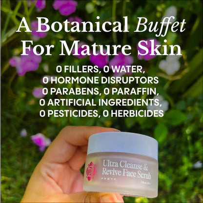 Close-up of Complete Mature Skin System showing organic balm textures and glass jars