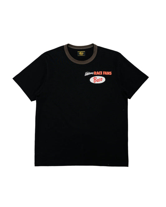 The Real McCoy's BC26004 Buco Tee / Welcome Racing Fans! Black/Charcoal