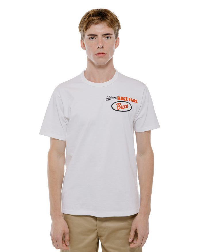 lost & found The Real McCoy's The Real McCoy's BC26004 Buco Tee / Welcome Racing Fans! White