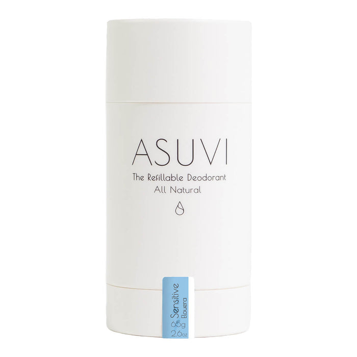 ASUVI refillable deodorant on a white background