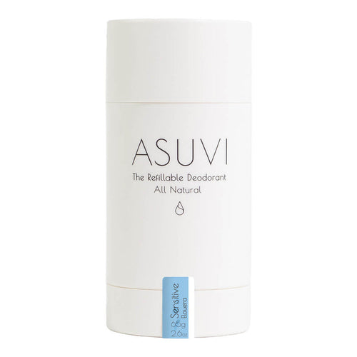 ASUVI refillable deodorant on a white background