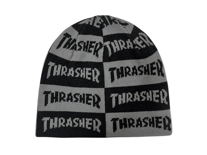 Thrasher - Checkered Skully Beanie - Black / Grey