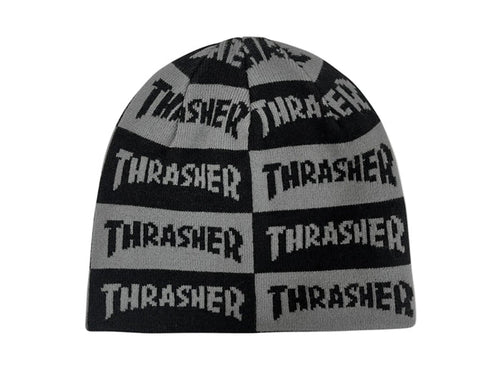 Thrasher - Checkered Skully Beanie - Black / Grey