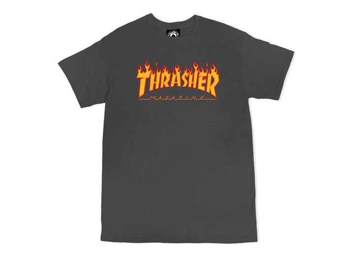 Thrasher - Flame T-Shirt - Charcoal