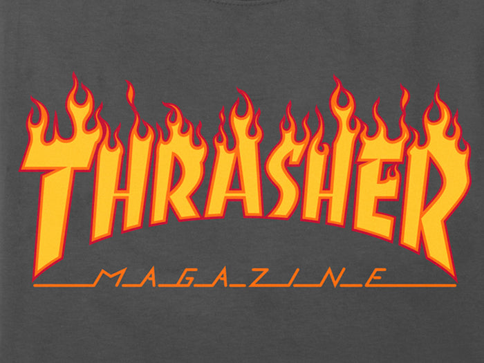 Thrasher - Flame T-Shirt - Charcoal