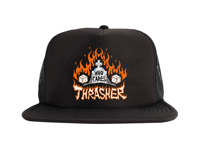 Thrasher - Who Cares? Snapback - Black