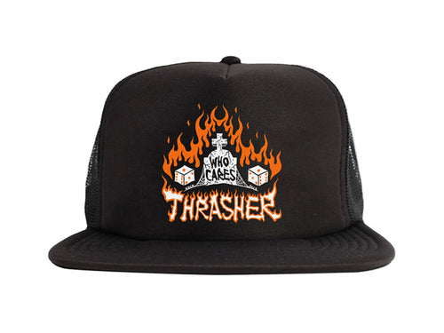 Thrasher - Who Cares? Snapback - Black