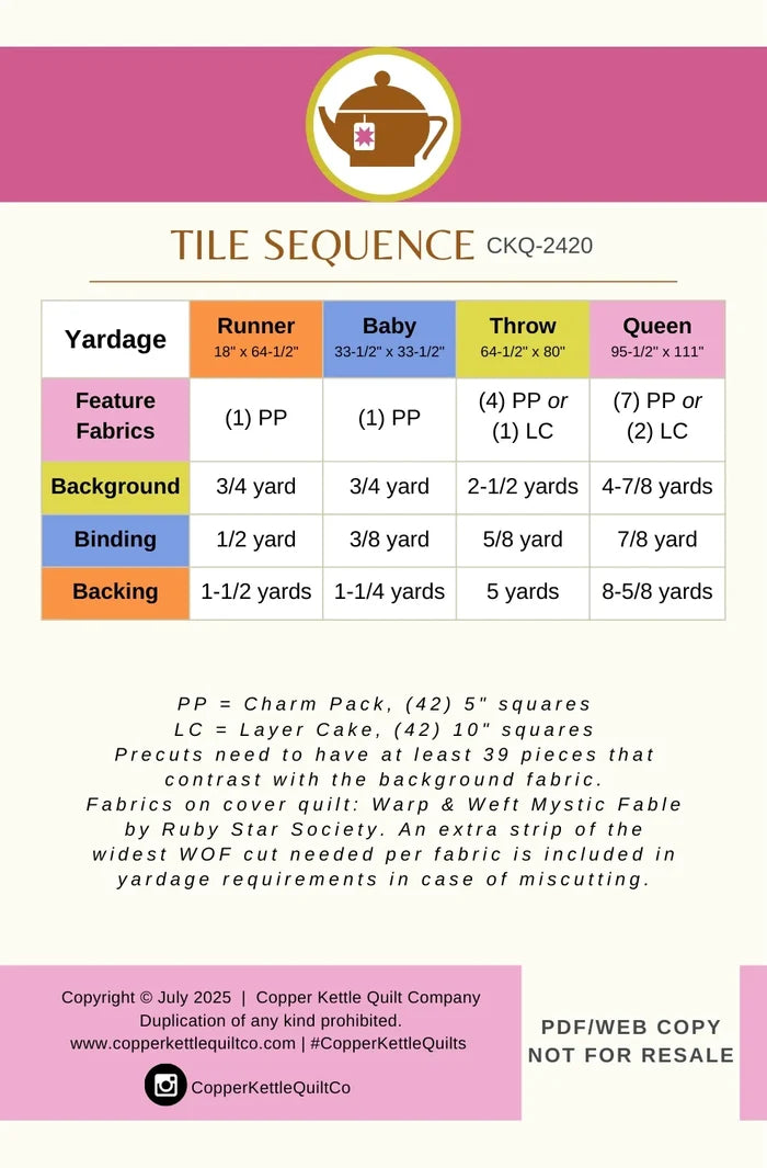 Tile Sequence Quilt Pattern