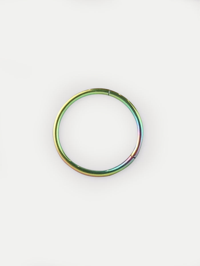 Titanium Plated Hinged Ring 20G | Rainbow-Image 2