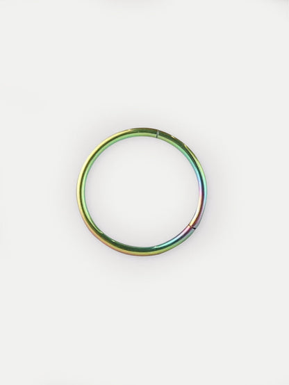 Titanium Plated Hinged Ring 20G | Rainbow-Image 2