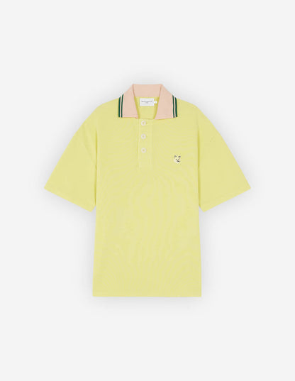 Tonal Fox Head Patch Polo Lemon