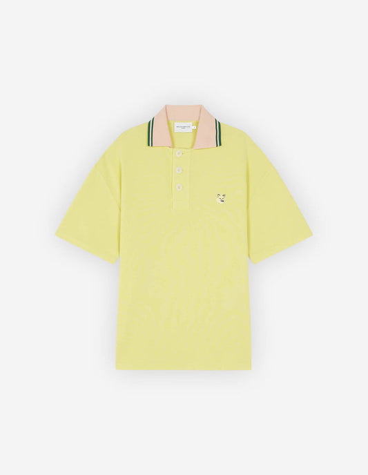 Tonal Fox Head Patch Polo Lemon