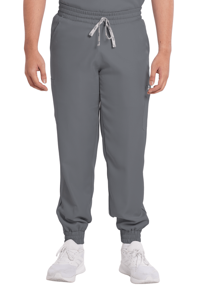 Twill Garterized Jogger Men Scrub Pants