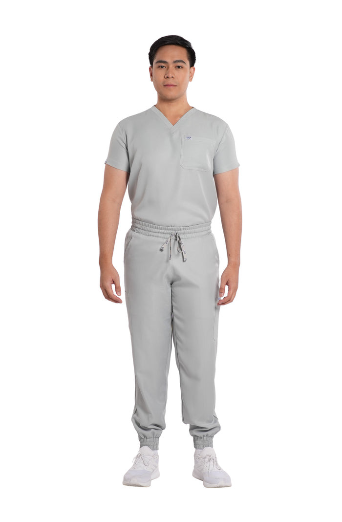 Twill Garterized Jogger Men Scrub Pants