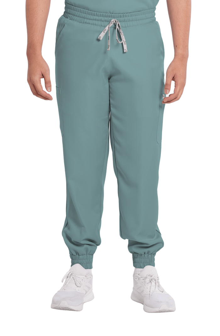 Twill Garterized Jogger Men Scrub Pants