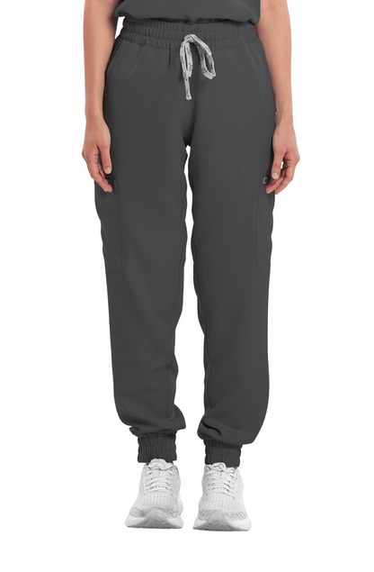 Twill Garterized Jogger Women Scrub Pants