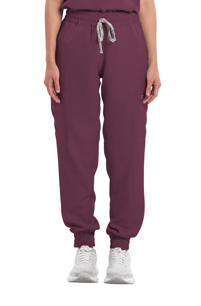 Twill Garterized Jogger Women Scrub Pants